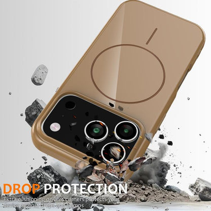 For iPhone 17 Pro Max Glossy TPU Shockproof MagSafe Phone Case with Lanyard(Gold) - iPhone 17 Pro Max Cases by buy2fix | Online Shopping UK | buy2fix