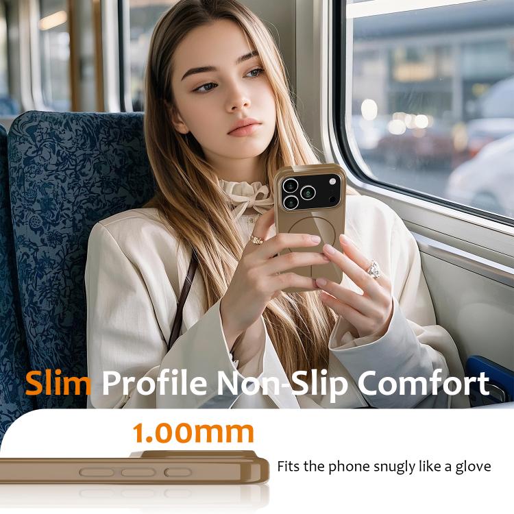 For iPhone 17 Pro Max Glossy TPU Shockproof MagSafe Phone Case with Lanyard(Gold) - iPhone 17 Pro Max Cases by buy2fix | Online Shopping UK | buy2fix