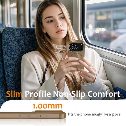 For iPhone 17 Pro Max Glossy TPU Shockproof MagSafe Phone Case with Lanyard(Gold) - iPhone 17 Pro Max Cases by buy2fix | Online Shopping UK | buy2fix