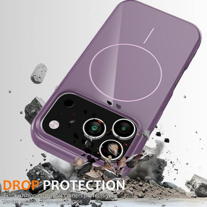 For iPhone 17 Pro Glossy TPU Shockproof MagSafe Phone Case with Lanyard(Purple) - iPhone 17 Pro Cases by buy2fix | Online Shopping UK | buy2fix