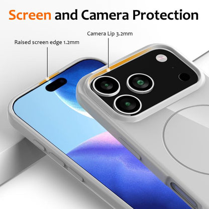 For iPhone 17 Pro Glossy TPU Shockproof MagSafe Phone Case with Lanyard(White) - iPhone 17 Pro Cases by buy2fix | Online Shopping UK | buy2fix