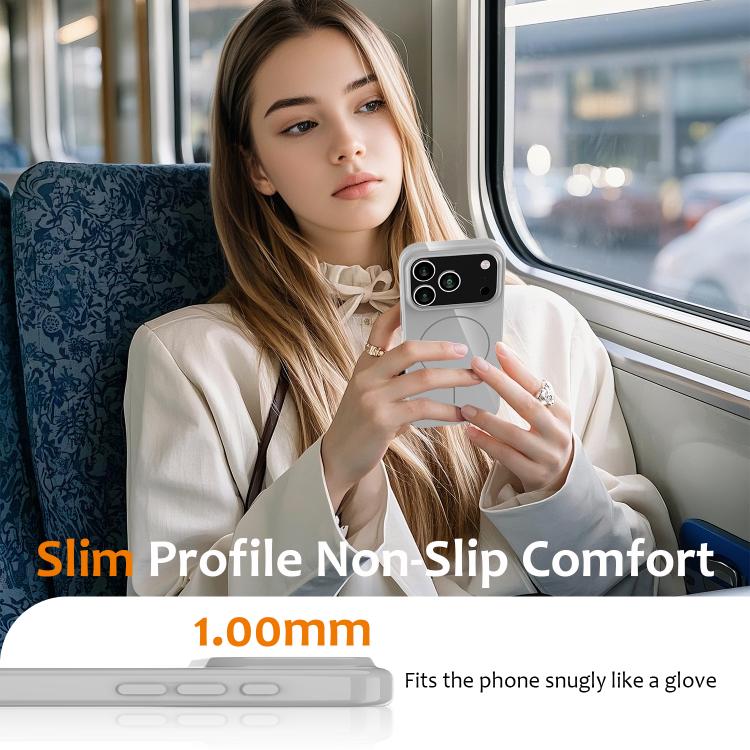 For iPhone 17 Pro Glossy TPU Shockproof MagSafe Phone Case with Lanyard(White) - iPhone 17 Pro Cases by buy2fix | Online Shopping UK | buy2fix