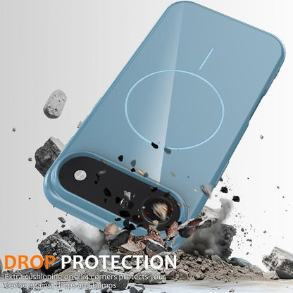 For iPhone Air Glossy TPU Shockproof MagSafe Phone Case with Lanyard(Blue) - iPhone Air Cases by buy2fix | Online Shopping UK | buy2fix