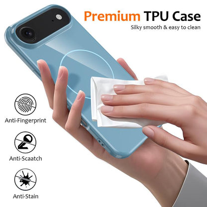 For iPhone Air Glossy TPU Shockproof MagSafe Phone Case with Lanyard(Blue) - iPhone Air Cases by buy2fix | Online Shopping UK | buy2fix