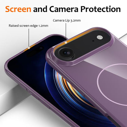 For iPhone Air Glossy TPU Shockproof MagSafe Phone Case with Lanyard(Purple) - iPhone Air Cases by buy2fix | Online Shopping UK | buy2fix