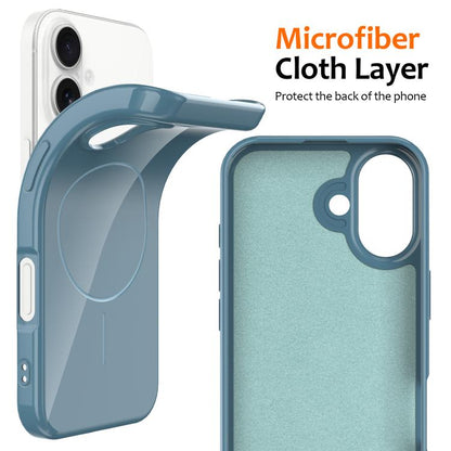 For iPhone 17 Glossy TPU Shockproof MagSafe Phone Case with Lanyard(Blue) - iPhone 17 Cases by buy2fix | Online Shopping UK | buy2fix