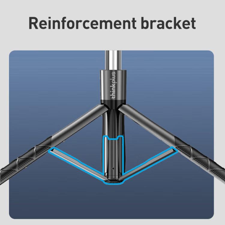 Lenovo Thinkplus H18L Premium Edition Aluminum Alloy Bluetooth Selfie Stick with Dual Fill Lights, 1.8m(Black) - Selfie Sticks by Lenovo | Online Shopping UK | buy2fix