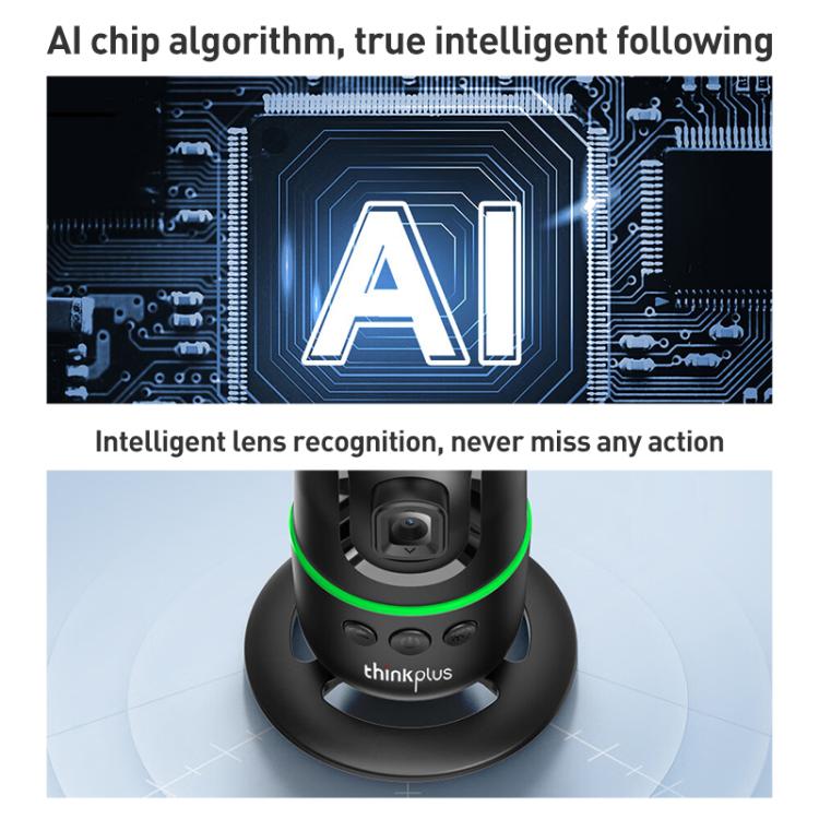 Lenovo Thinkplus H1C 360 Degree Face Recognition Smart AI Tracking Gimbal(Black) - Tripod Heads by Lenovo | Online Shopping UK | buy2fix