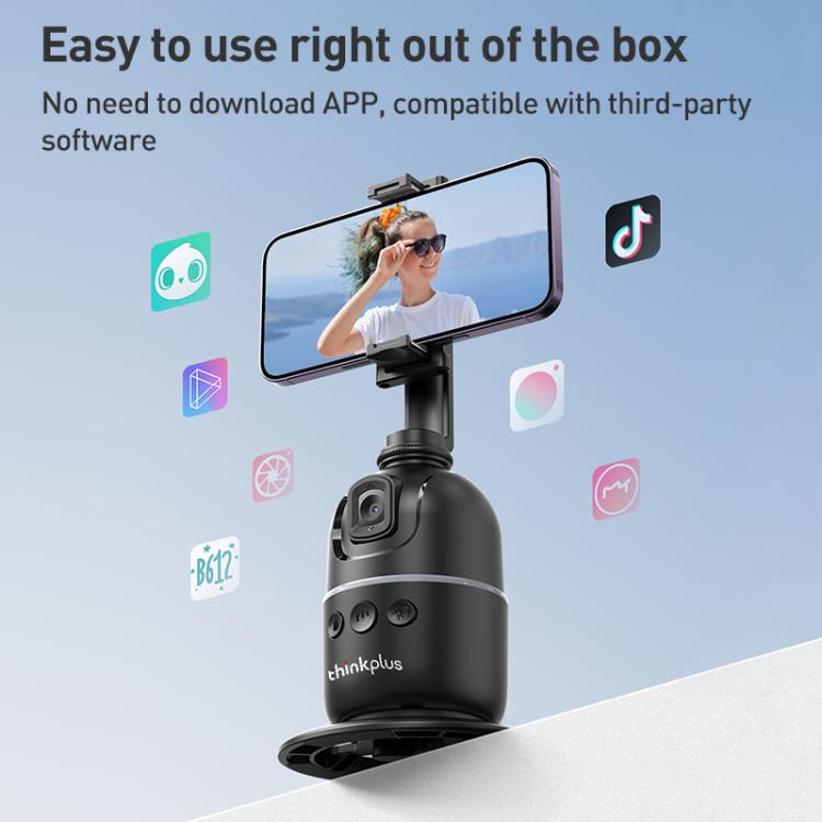 Lenovo Thinkplus H1C 360 Degree Face Recognition Smart AI Tracking Gimbal(Black) - Tripod Heads by Lenovo | Online Shopping UK | buy2fix