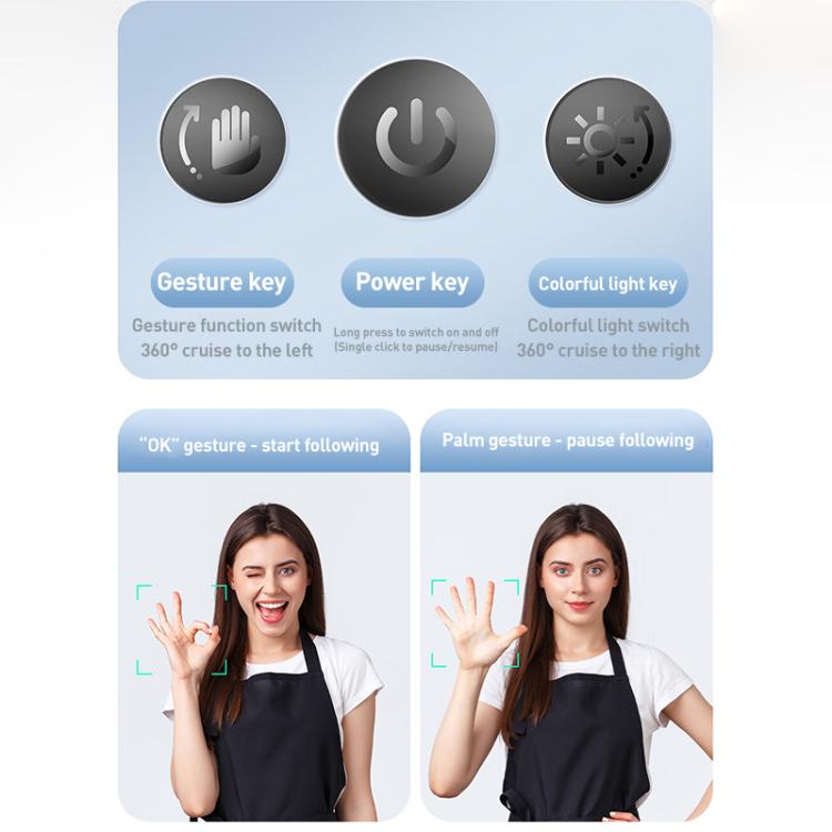 Lenovo Thinkplus H1C 360 Degree Face Recognition Smart AI Tracking Gimbal(Black) - Tripod Heads by Lenovo | Online Shopping UK | buy2fix