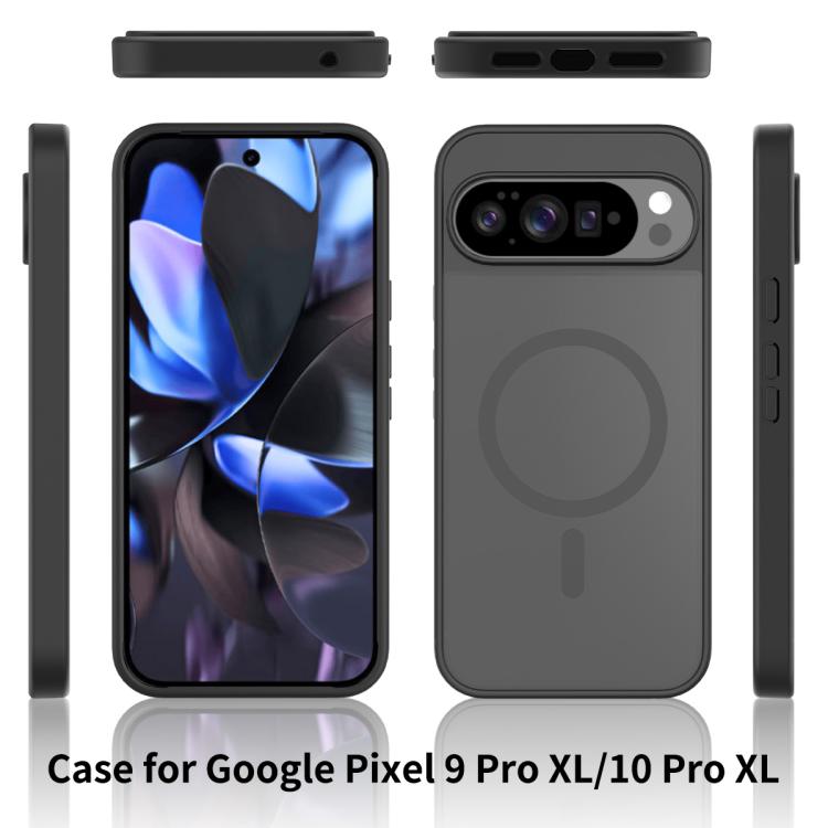 For Google Pixel 10 Pro XL Skin Feel TPU Hybrid PC MagSafe Phone Case(Black) - Google Cases by buy2fix | Online Shopping UK | buy2fix