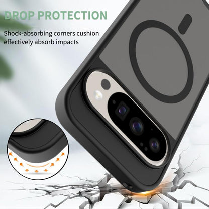 For Google Pixel 10 / 10 Pro Skin Feel TPU Hybrid PC MagSafe Phone Case(Black) - Google Cases by buy2fix | Online Shopping UK | buy2fix