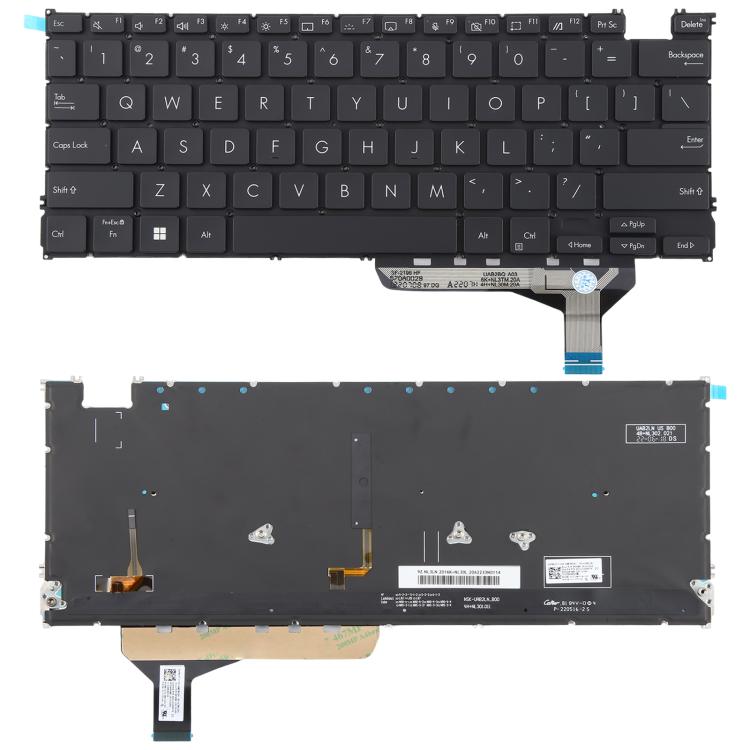 US Version Backlit Laptop Keyboard for Asus Zenbook 14 OLED UX3402 UX3402Z UX3402ZA UX3402VA UM5302T UM3402 NSK-UA74LN(Black) - Replacement Keyboards by buy2fix | Online Shopping UK | buy2fix