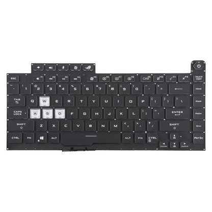 US Version Colorful 16 Pin Backlit Laptop Keyboard for Asus ROG Strix Scar G512 G512LV G512LW G512LI(Transparent keycaps) - Replacement Keyboards by buy2fix | Online Shopping UK | buy2fix