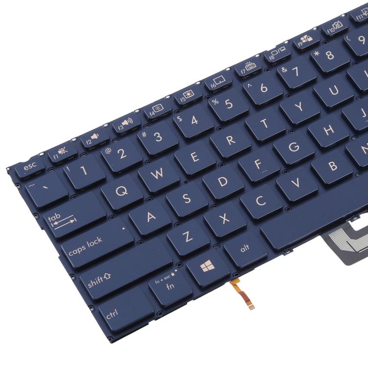 US Version Backlit Laptop Keyboard for Asus ZenBook 14 UX434 UX434F UX434FA UX434FL UX434FLC(Blue) - Replacement Keyboards by buy2fix | Online Shopping UK | buy2fix