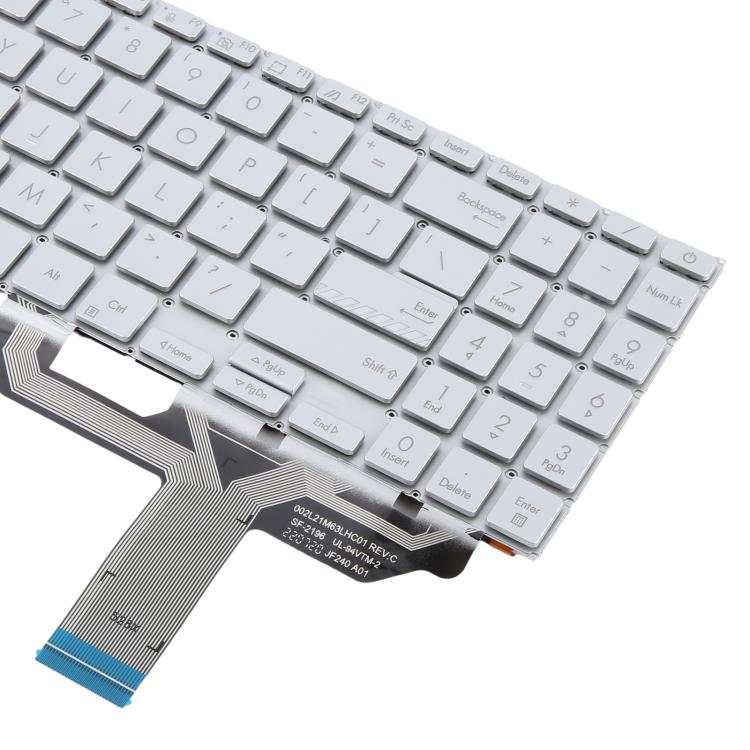 US Version Backlit Laptop Keyboard for Asus Vivobook 15 X1502 X1502ZA X1502Z X1502VA B1502 B1502CBA(Silver) - Replacement Keyboards by buy2fix | Online Shopping UK | buy2fix