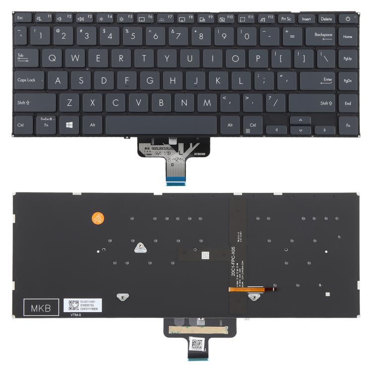 US Version Backlit Laptop Keyboard for Asus ZenBook 14 ux435 ux435egl ux435e u4800egl(Black) - Replacement Keyboards by buy2fix | Online Shopping UK | buy2fix