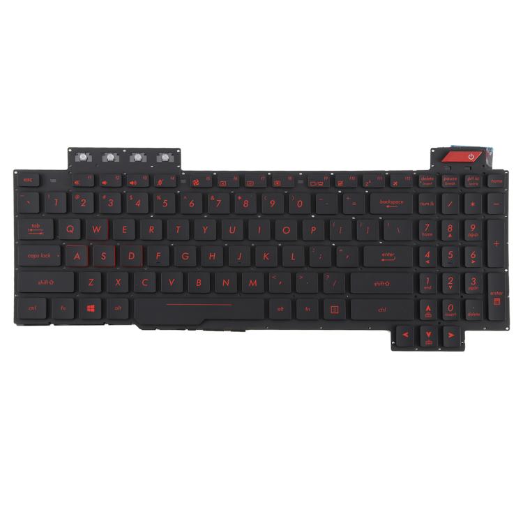 US Version Backlit Laptop Keyboard for Asus FX63 FX63V FX503VM FX503VD ZX63VE FZ63V GL503VS(Red) - Replacement Keyboards by buy2fix | Online Shopping UK | buy2fix