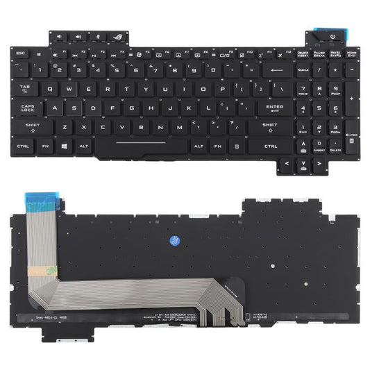 US Version Backlit Laptop Keyboard for Asus FX63 FX63V FX503VM FX503VD ZX63VE FZ63V GL503VS(White) - Replacement Keyboards by buy2fix | Online Shopping UK | buy2fix
