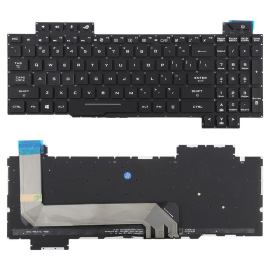 US Version Backlit Laptop Keyboard for Asus FX63 FX63V FX503VM FX503VD ZX63VE FZ63V GL503VS(White)