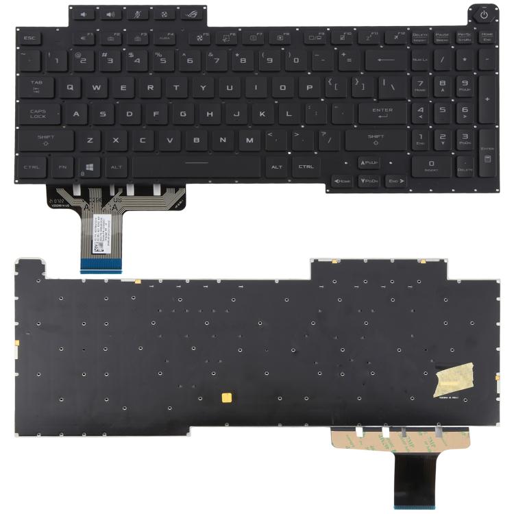 US Version RGB Backlit Laptop Keyboard for Asus ROG Stirx G17 G713 G713Q G713QE G713QY G713QR G713RX G713RS G713RC G713IR G713IH(Black) - Replacement Keyboards by buy2fix | Online Shopping UK | buy2fix