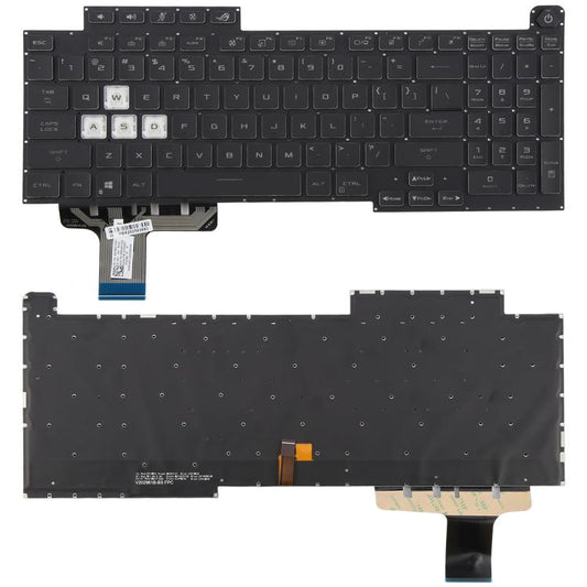 US Version 16 Pin Colorful Backlit Laptop Keyboard for Asus ROG Stirx G17 G713 G713Q G713QE G713QY G713QR G713RX G713RS G713RC G713IR G713IH(Black) - Replacement Keyboards by buy2fix | Online Shopping UK | buy2fix