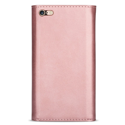 For iPhone 6 Skin Feel Zipper Horizontal Flip Leather Case with Holder & Card Slots & Photo Frame & Lanyard & Long Rope(Rose Gold) - More iPhone Cases by buy2fix | Online Shopping UK | buy2fix
