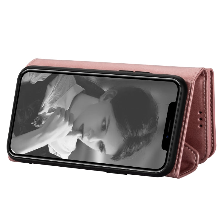 For iPhone 6 Skin Feel Zipper Horizontal Flip Leather Case with Holder & Card Slots & Photo Frame & Lanyard & Long Rope(Rose Gold) - More iPhone Cases by buy2fix | Online Shopping UK | buy2fix