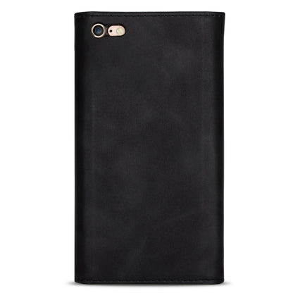 For iPhone 6 Plus Skin Feel Zipper Horizontal Flip Leather Case with Holder & Card Slots & Photo Frame & Lanyard & Long Rope(Black) - More iPhone Cases by buy2fix | Online Shopping UK | buy2fix