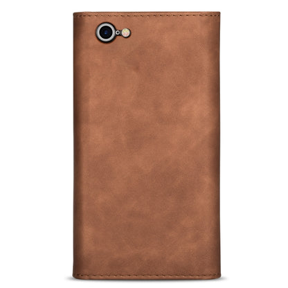 For iPhone 7 / 8 / SE (2020) Skin Feel Zipper Horizontal Flip Leather Case with Holder & Card Slots & Photo Frame & Lanyard & Long Rope(Brown) - More iPhone Cases by buy2fix | Online Shopping UK | buy2fix
