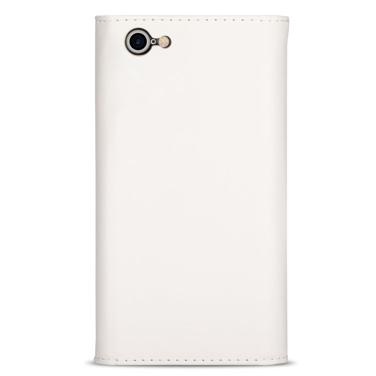 For iPhone 7 / 8 / SE (2020) Skin Feel Zipper Horizontal Flip Leather Case with Holder & Card Slots & Photo Frame & Lanyard & Long Rope(White) - More iPhone Cases by buy2fix | Online Shopping UK | buy2fix