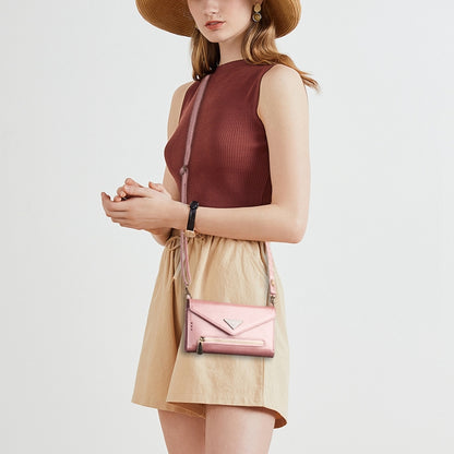 For iPhone 7 / 8 / SE (2020) Skin Feel Zipper Horizontal Flip Leather Case with Holder & Card Slots & Photo Frame & Lanyard & Long Rope(Rose Gold) - More iPhone Cases by buy2fix | Online Shopping UK | buy2fix