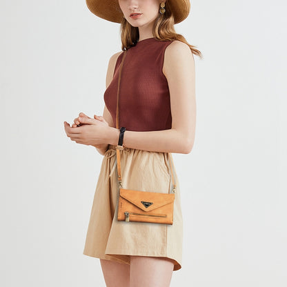 For iPhone 7 Plus / 8 Plus Skin Feel Zipper Horizontal Flip Leather Case with Holder & Card Slots & Photo Frame & Lanyard & Long Rope(Brown) - More iPhone Cases by buy2fix | Online Shopping UK | buy2fix