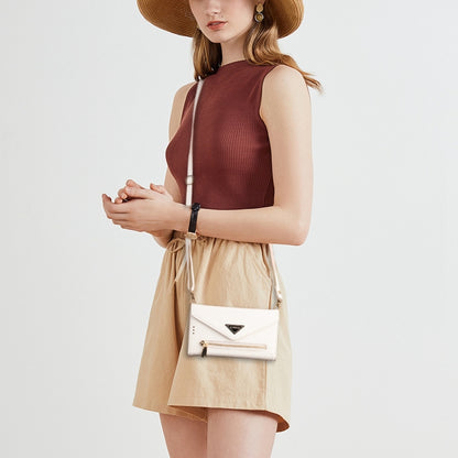 For iPhone 7 Plus / 8 Plus Skin Feel Zipper Horizontal Flip Leather Case with Holder & Card Slots & Photo Frame & Lanyard & Long Rope(White) - More iPhone Cases by buy2fix | Online Shopping UK | buy2fix