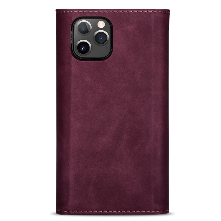 For iPhone 11 Pro Skin Feel Zipper Horizontal Flip Leather Case with Holder & Card Slots & Photo Frame & Lanyard & Long Rope(Wine Red) - iPhone 11 Pro Cases by buy2fix | Online Shopping UK | buy2fix