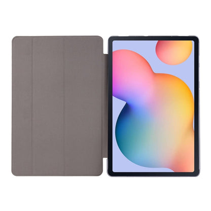 For Samsung Galaxy Tab S8+ / Tab S8 Plus / Tab S7 FE / Tab S7+ / T970 Silk Texture Three-fold Horizontal Flip Leather Case with Holder & Pen Slot(Purple) by buy2fix