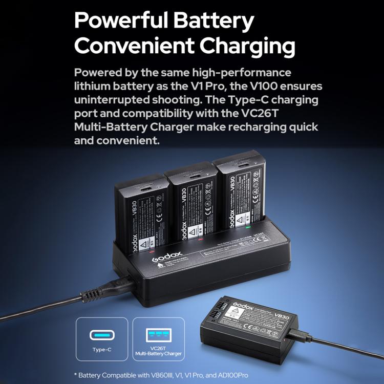 Godox V100 Round Head TTL Flash Speedlite For Nikon(UK Plug) - Shoe Mount Flashes by Godox | Online Shopping UK | buy2fix