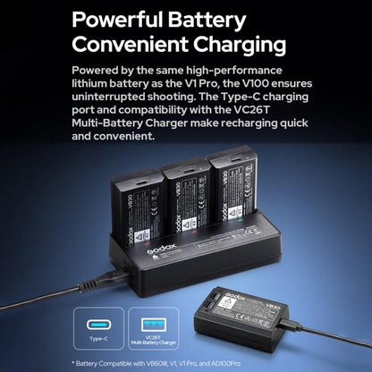 Godox V100 Round Head TTL Flash Speedlite For Sony(EU Plug) - Shoe Mount Flashes by Godox | Online Shopping UK | buy2fix