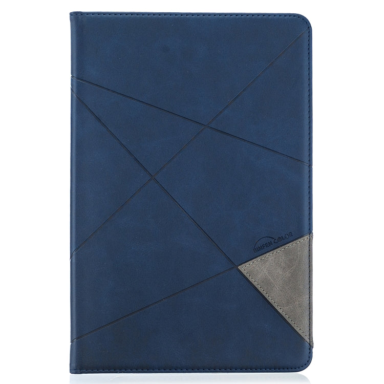 For Samsung Galaxy Tab S8 / Galaxy Tab S7 T870 Rhombus Texture Horizontal Flip Magnetic Leather Case with Holder & Card Slots(Dark Blue) by buy2fix