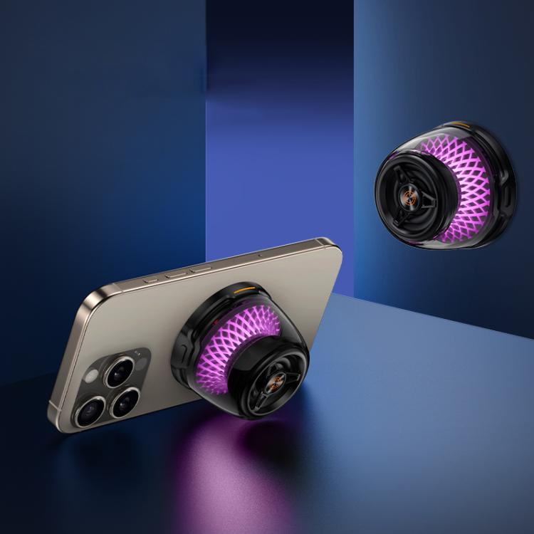 R9 Portable RGB Light Smart Bluetooth Speaker Magnetic Phone Holder Wireless Charger(White) - Mini Speaker by buy2fix | Online Shopping UK | buy2fix