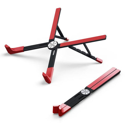 LS-001 Portable Folding Laptop Heightening Heat Dissipation Holder(Black Red) - Laptop Stand by buy2fix | Online Shopping UK | buy2fix