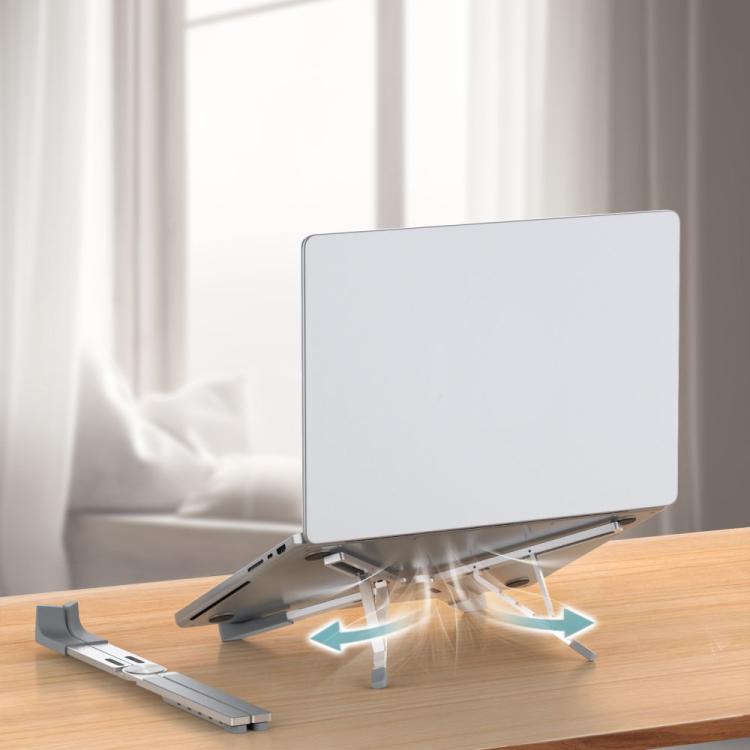 LS-001 Portable Folding Laptop Heightening Heat Dissipation Holder(Black Red) - Laptop Stand by buy2fix | Online Shopping UK | buy2fix