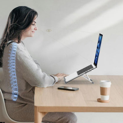 LS-001 Portable Folding Laptop Heightening Heat Dissipation Holder(Black Red) - Laptop Stand by buy2fix | Online Shopping UK | buy2fix