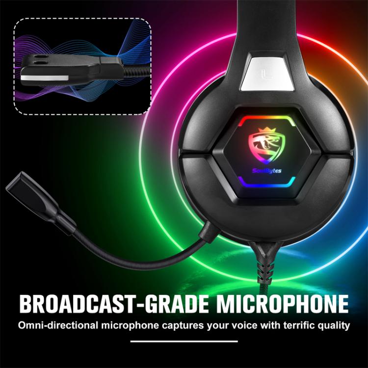 SoulBytes S100 Omni-directional Microphone Esports Headset, Length: About 1.9m(Blac) - Multimedia Headset by Soulbytes | Online Shopping UK | buy2fix