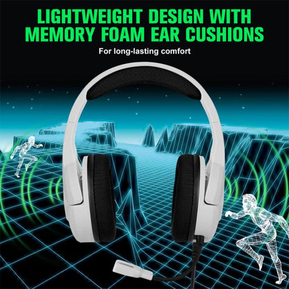 SoulBytes S100 Omni-directional Microphone Esports Headset, Length: About 1.9m(White) - Multimedia Headset by Soulbytes | Online Shopping UK | buy2fix