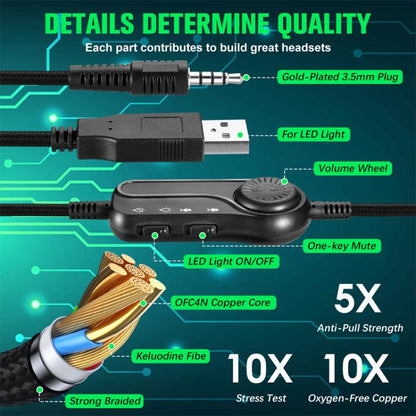 SoulBytes S100 Omni-directional Microphone Esports Headset, Length: About 1.9m(White) - Multimedia Headset by Soulbytes | Online Shopping UK | buy2fix