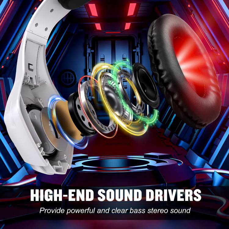 KOTION EACH GS410 Omni-directional Mic Noise Reduction Headset, Length: About 1.9m(White) - Multimedia Headset by KOTION EACH | Online Shopping UK | buy2fix