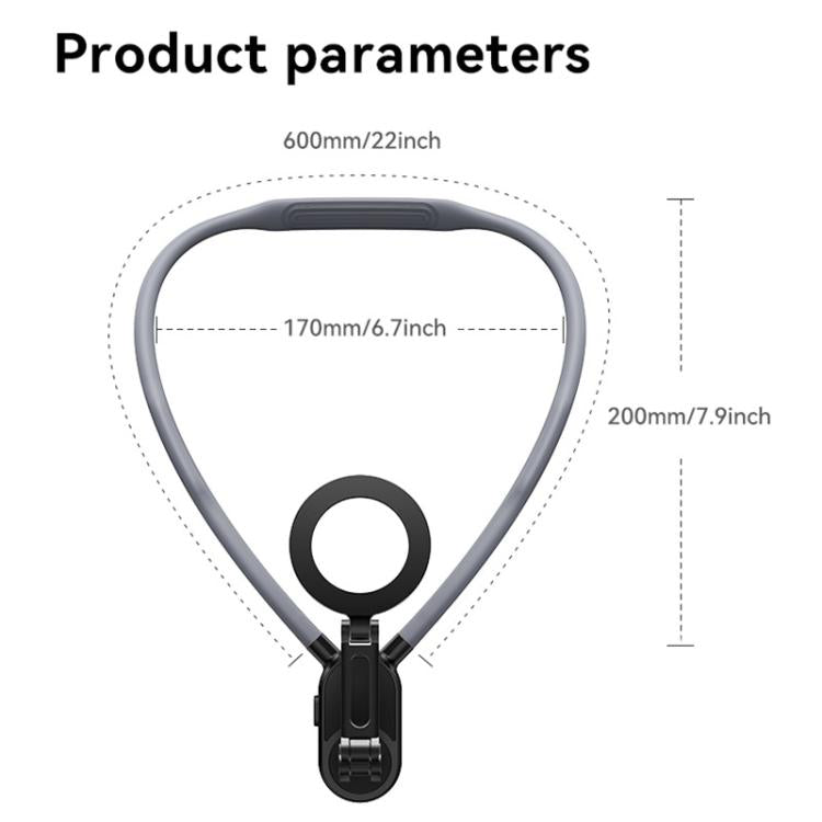 Collar Neck Hanger Magnetic Phone Holder(Carbon Fiber Dark Blue) - Lazy Bracket by buy2fix | Online Shopping UK | buy2fix