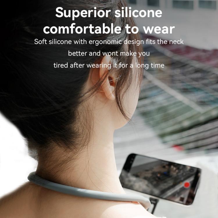 Collar Neck Hanger Magnetic Phone Holder(Skin Feel Gray) - Lazy Bracket by buy2fix | Online Shopping UK | buy2fix