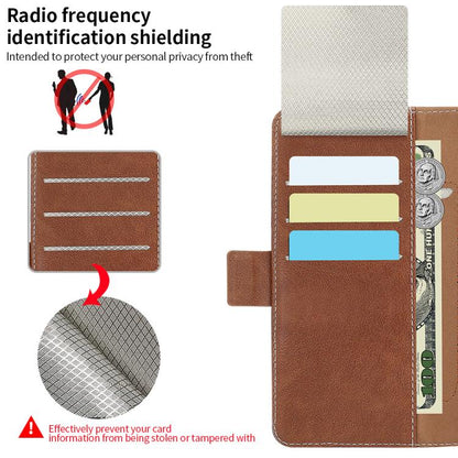 For Samsung Galaxy Z Fold5 VIETAO Integrated Spliced Leather Phone Case with Elastic Bowl Strap(Brown) - Galaxy Z Fold5 Cases by VIETAO | Online Shopping UK | buy2fix